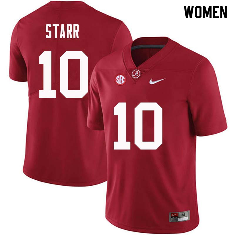 Women #10 Bart Starr Alabama Crimson Tide College Football Jerseys Sale-Crimson